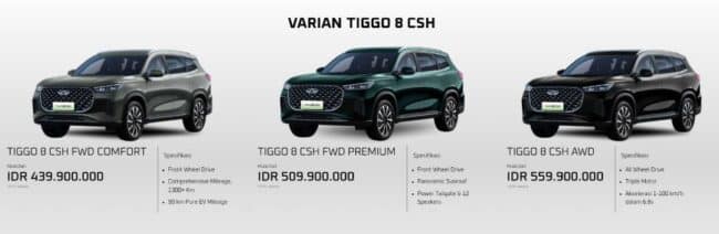 harga chery tiggo 8 csh harga chery tiggo 8 csh